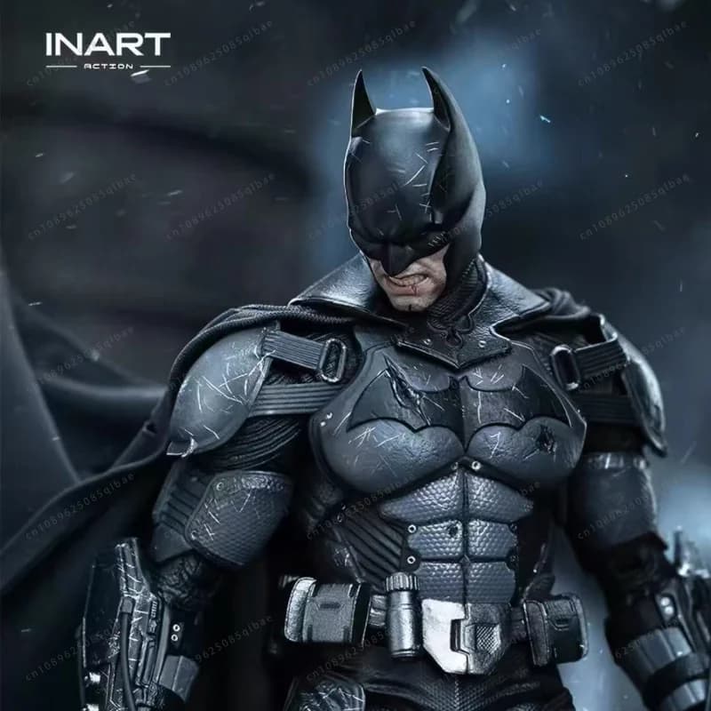INART Action Batman: Arkham Origins Batman 1/12 Figurine d'action version endommagée par la bataille