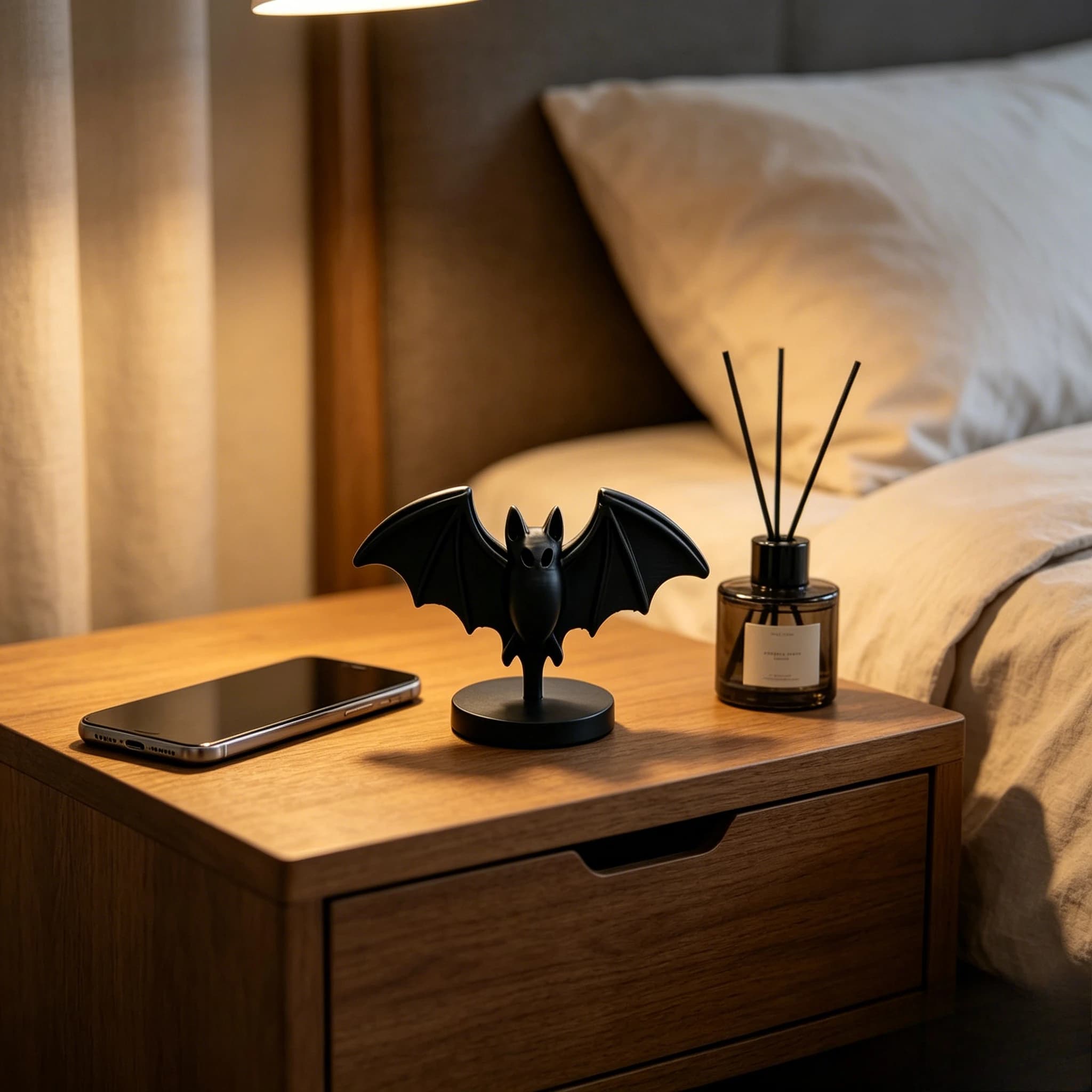 Figurine de chauve-souris noire, statue de chauve-souris gothique, décoration esthétique de table, c