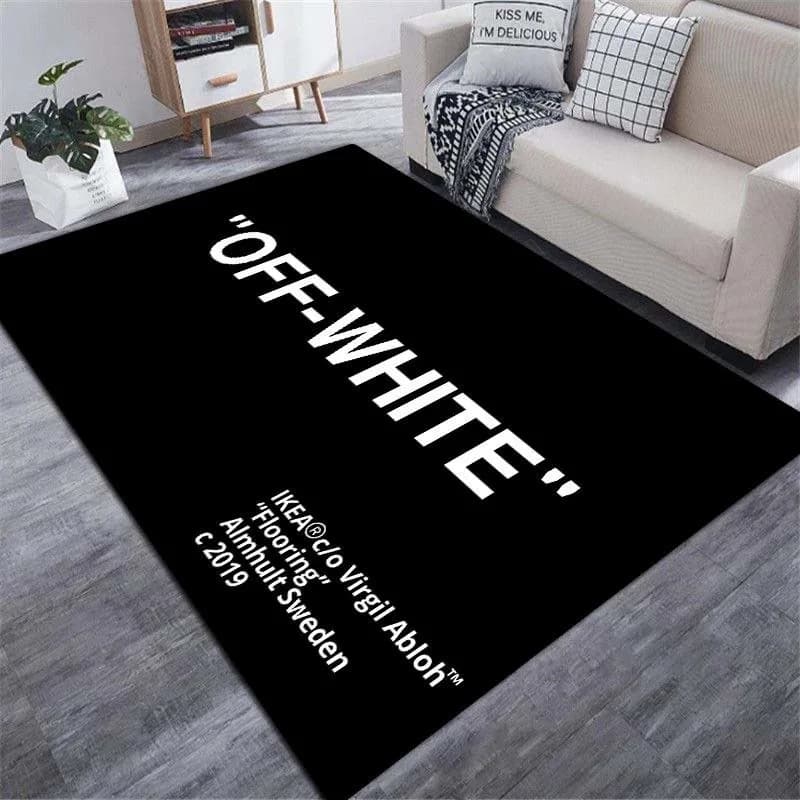 Tapis de grande surface imprimé avec texte personnalisé, antidérapant, résistant à l'usure, pour sal