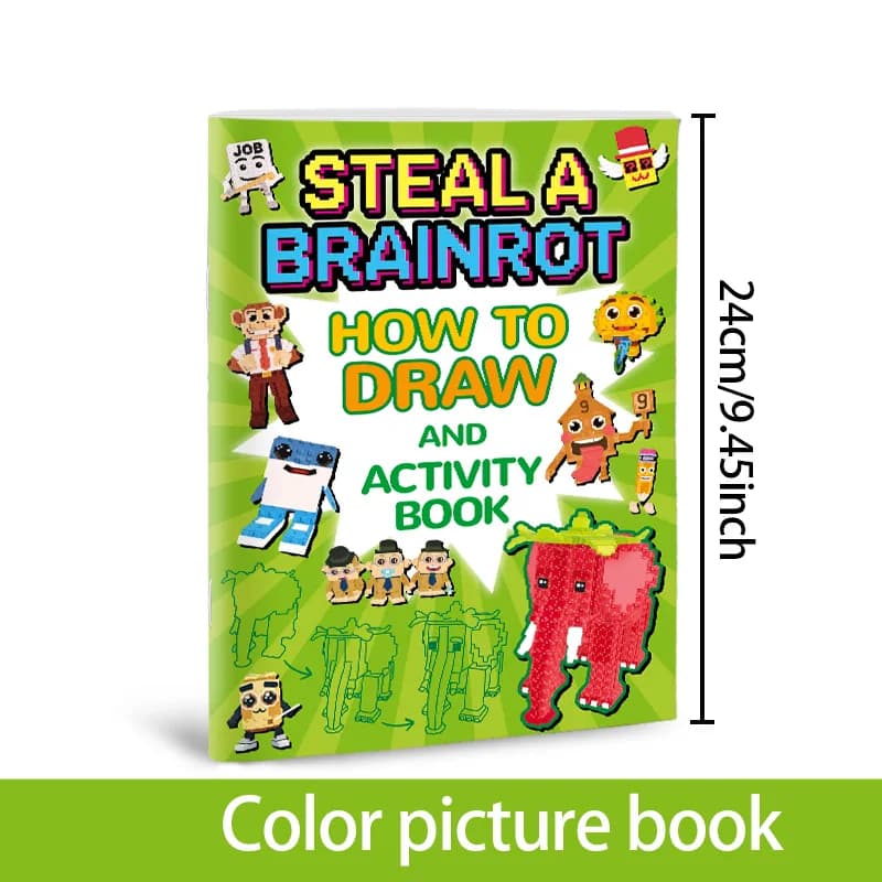 Comment dessiner : un livre d'activités « Steal a Brainrot » : des projets faciles en plusieurs étap