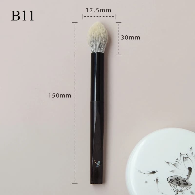 Pinceau de maquillage en poils d'écureuil canadien de chèvre doux, fabriqué à la main, 1 pièce, pour