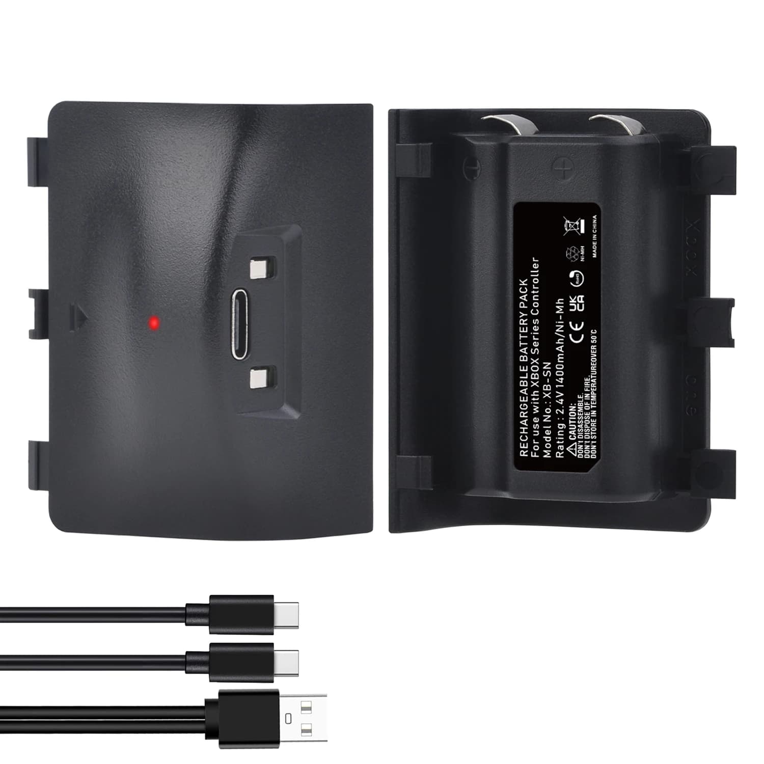 Batmax 2 batteries 1400mAh pour les nouvelles manettes sans fil Xbox Series X, Xbox Series S (non co