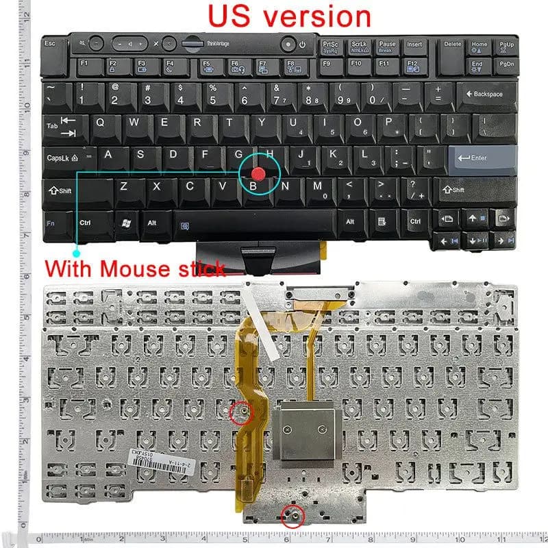 Nouveau clavier d'ordinateur portable américain pour LENOVO Thinkpad X220 X220I X220T T410I T510I W5