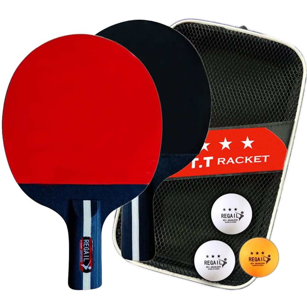 Raquette de ping-pong, 2 raquettes et 3 balles, pagaie de ping-pong professionnelle, ensemble de pin