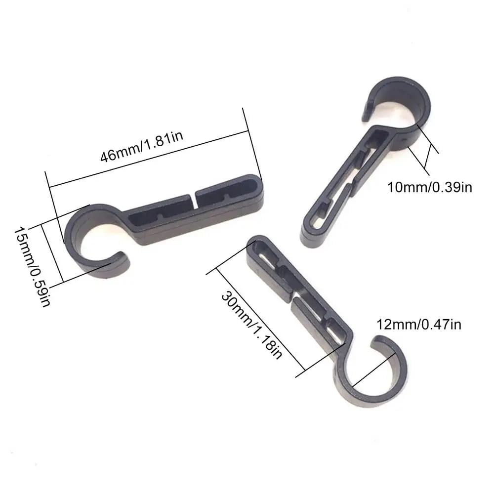 Clip de fixation pour lampe frontale de casque de sécurité, 10 pièces, crochets antidérapants pour c