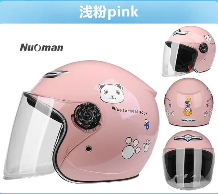 Casque de moto pour enfants, Scooter, vélo, couleur mignonne, lentille pare-soleil, adapté aux enfan