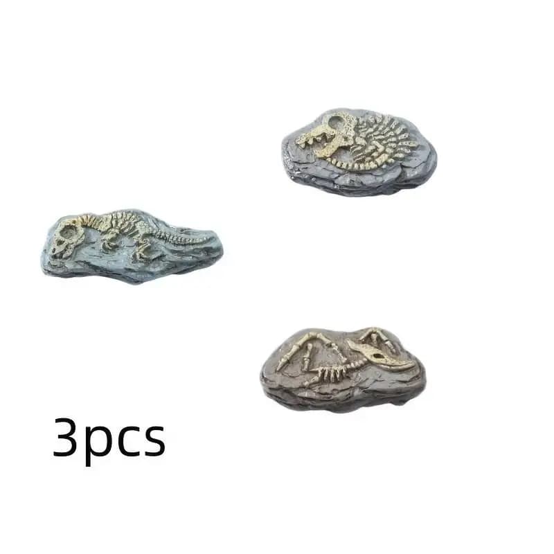 3/4/8 pièces de modèles de fossiles miniatures réalistes, ornements de décoration de bureau pour mic