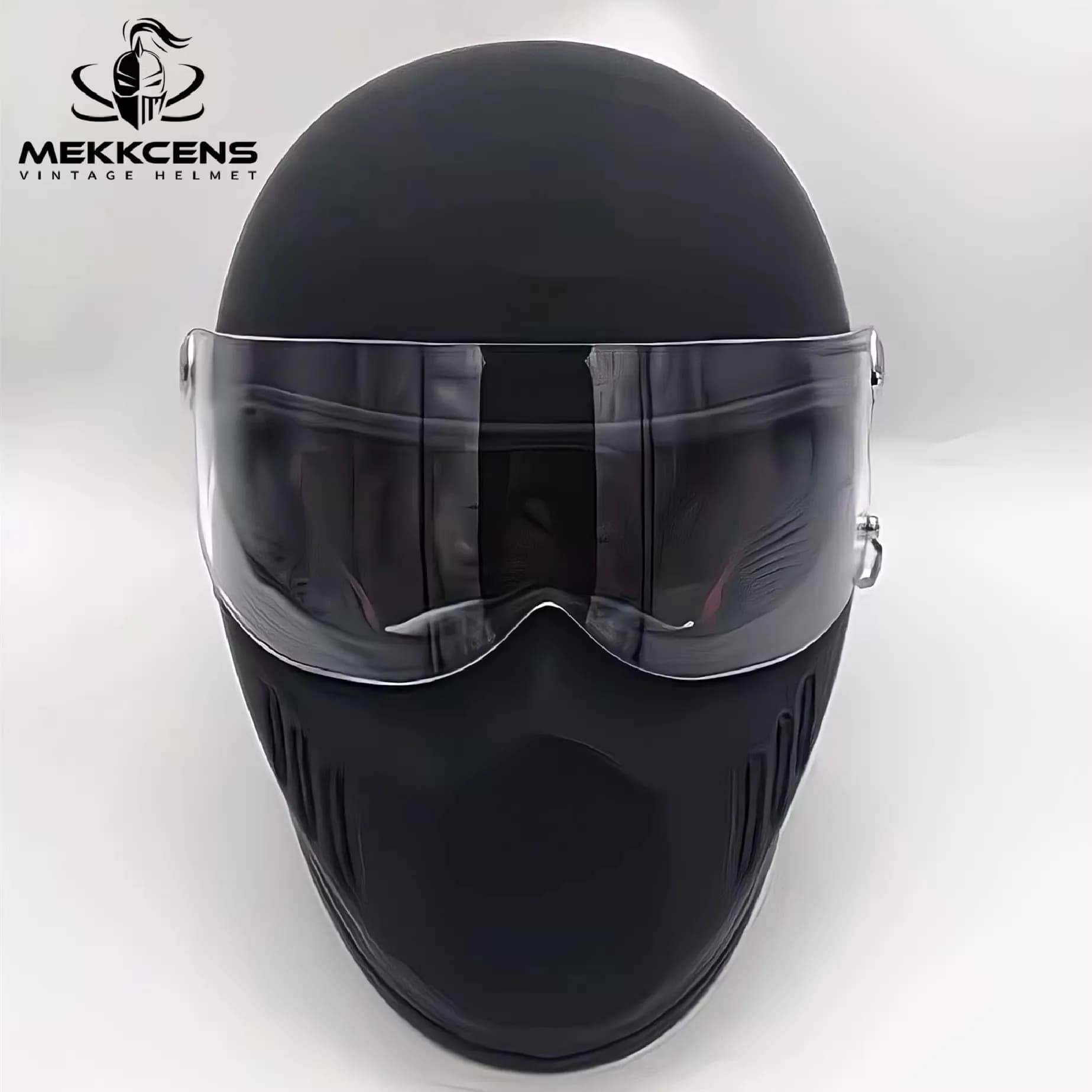Casque intégral rétro classique en fibre de verre haute résistance, pour casques de protection de mo