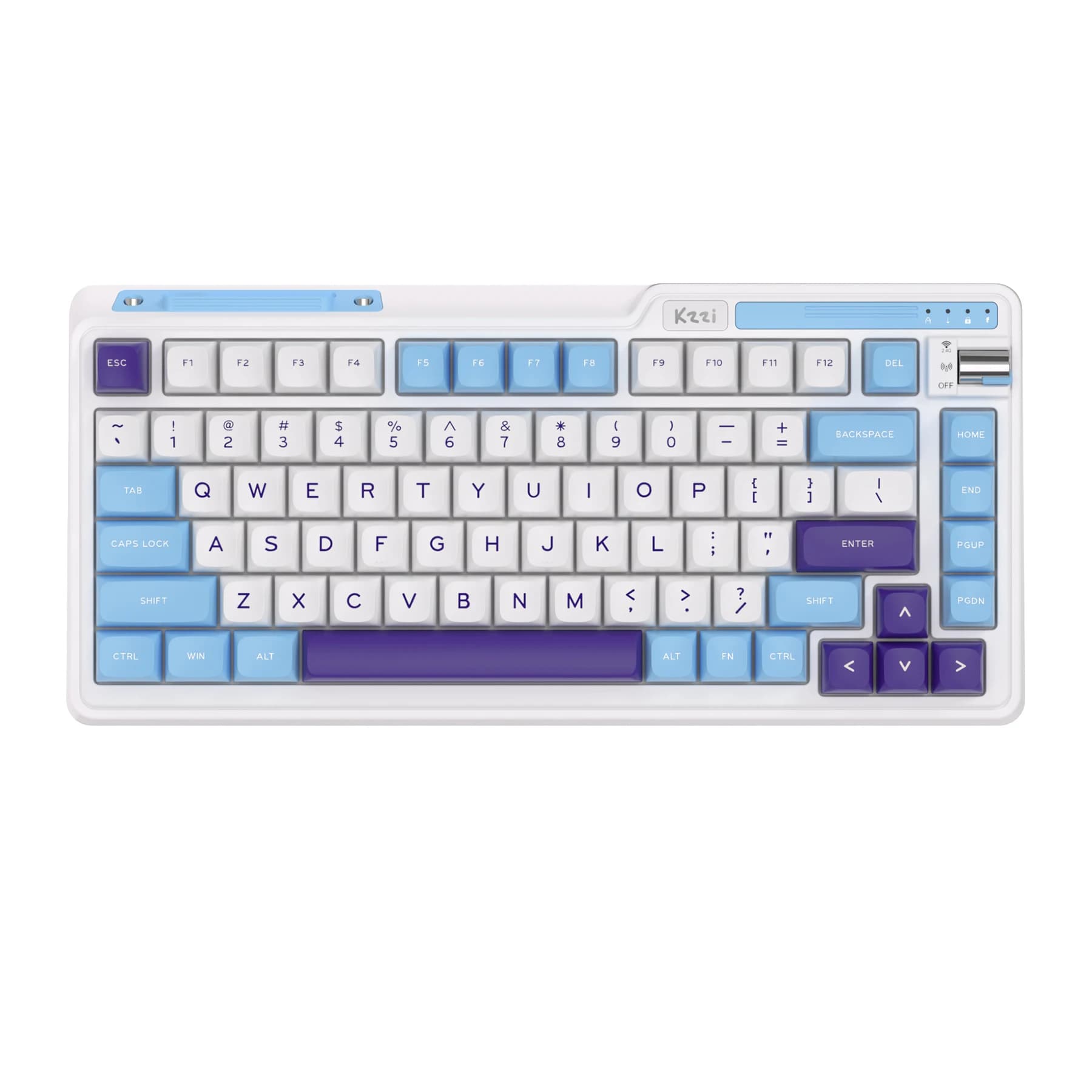 Clavier mécanique sans fil KZZI K75Lite Tri-mode 75% 82 touches, structure Gasket, éclairage RGB, to