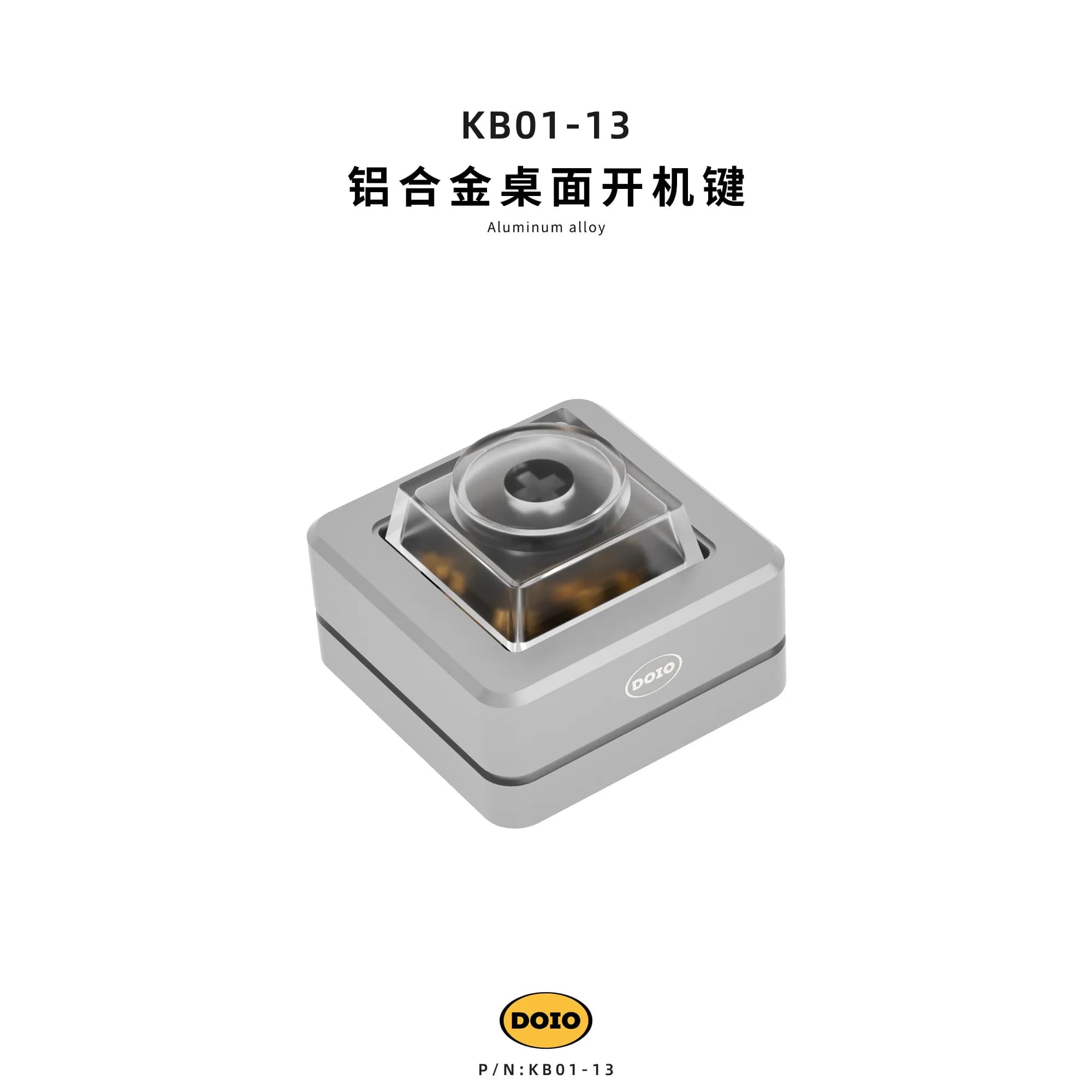 DOIO KB01-13 Clavier d'alimentation portable en alliage d'aluminium pour ordinateur de bureau, avec 