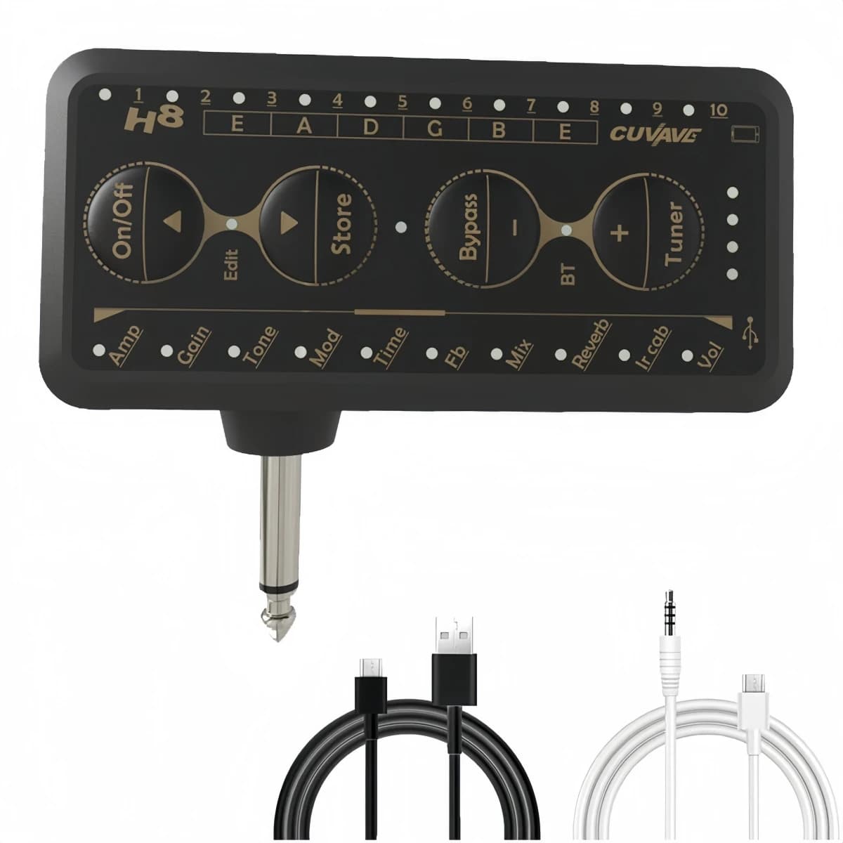 Amplificateur de casque pour guitare M-VAVE H8, portable, rechargeable, mini ampli pour casque avec 