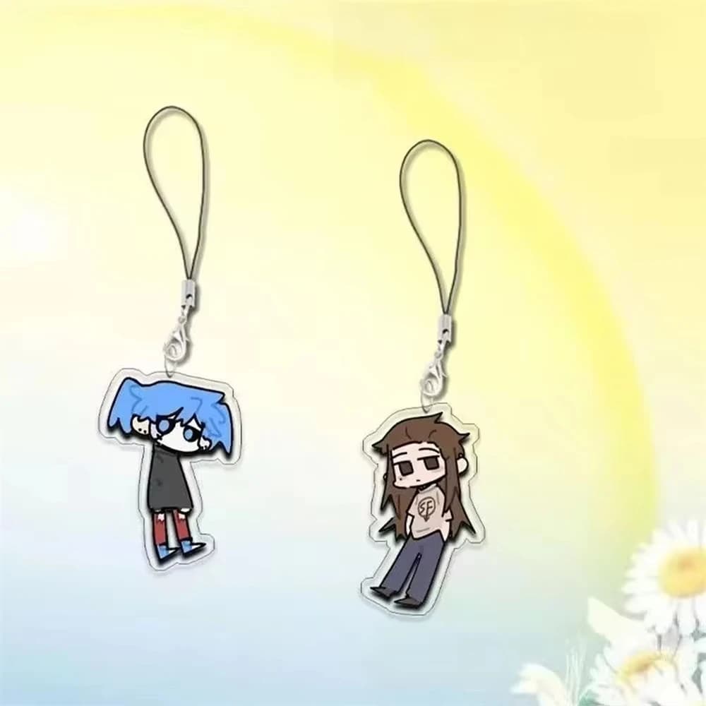 Jeu Sally Face Sal Larry Cosplay porte-clés acrylique pendentif porte-clés corde téléphone chaîne do
