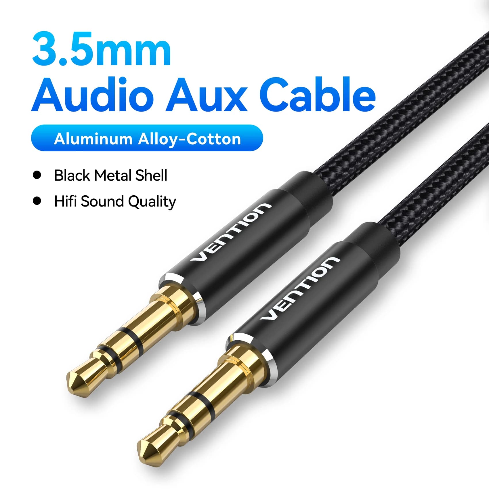 Vention 3.5mm Jack câble Audio mâle à mâle 3.5mm Audio Aux câble Jack pour téléphone voiture casque 