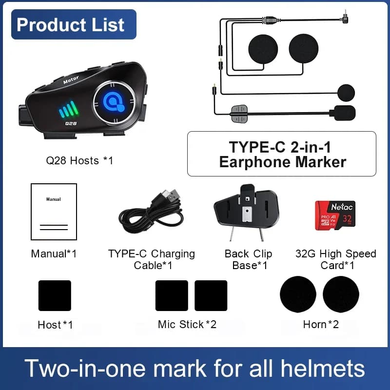 Kebedumei casque de moto casque 1080P vidéo Dashcam Wifi caméra enregistreur DVR sans fil mains libr