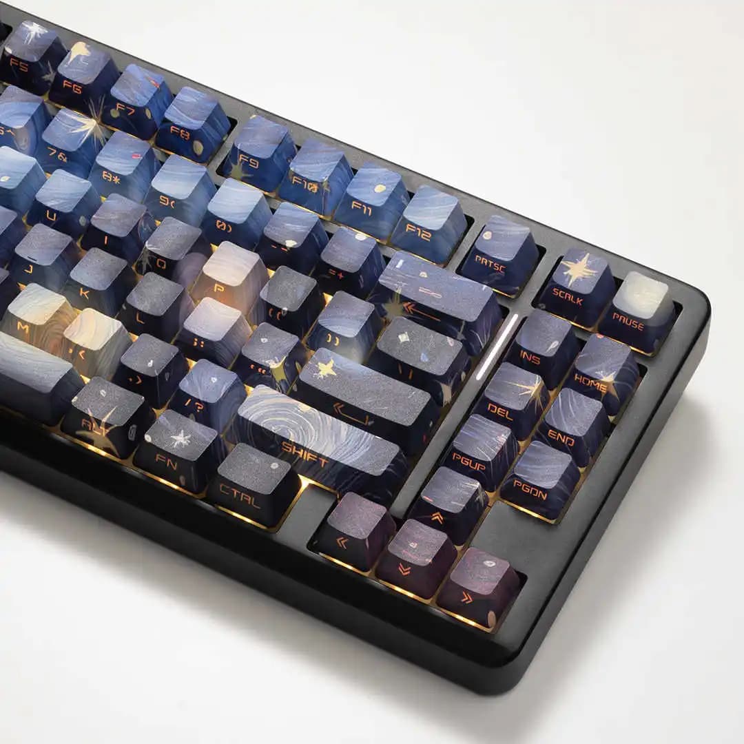 JKDK – lumière latérale ciel étoilé, profil OEM 68 75 84 87 104 8.0, clavier mécanique personnalisé,