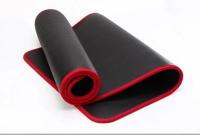 Tapis de yoga extra épais de 10 mm pour débutants Tapis d'exercice antidérapant pour GYM Fitness Pil