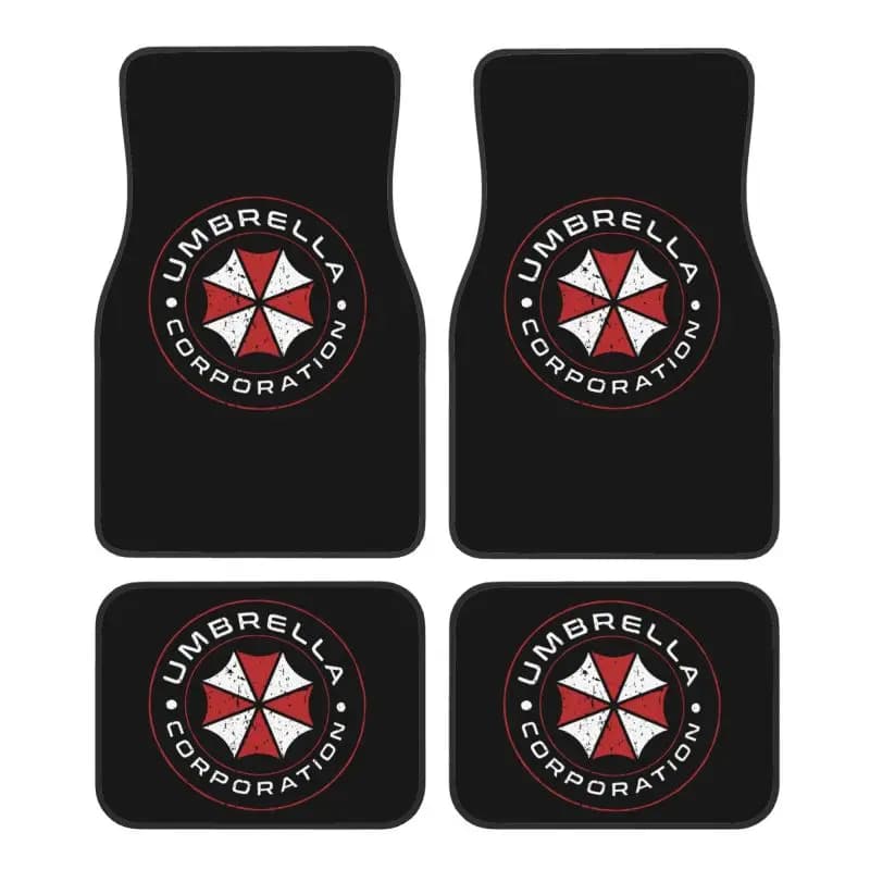 Umbrella Corporation Tapis de sol de voiture de 4 pièces Tapis de pied avant et arrière antidérapant