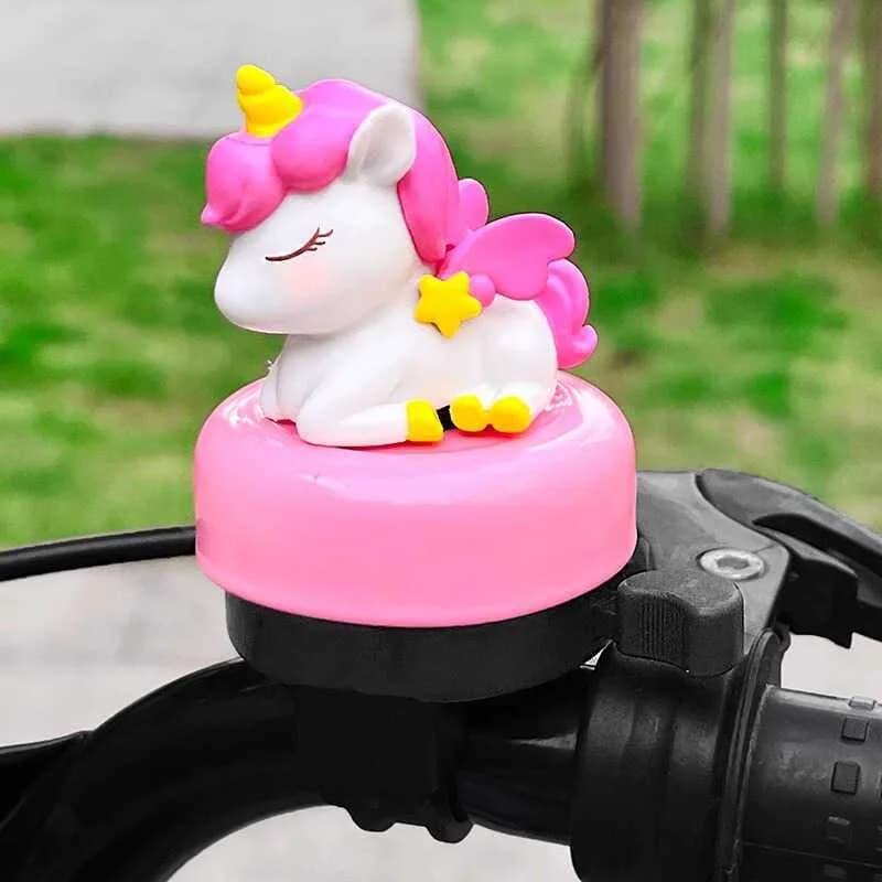Sonnette de vélo à motif licorne, son clair et fort, ajustement universel pour vélos, skateboards, t