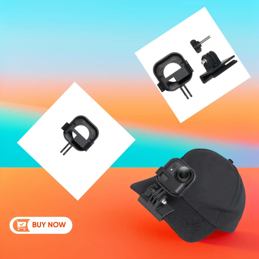 Accessoire de caméra d'action Insta360 Go Ultra, Clip de chapeau, support de fixation de bord de cas