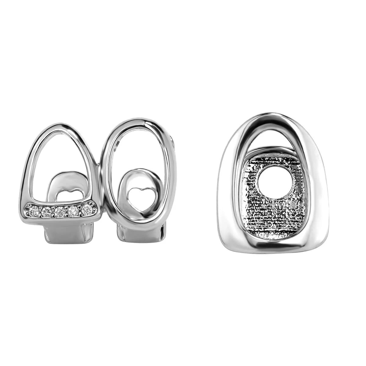 2 accessoires dentaires creux de style hip-hop - Cadeau unisexe pour fête d'Halloween pour les passi