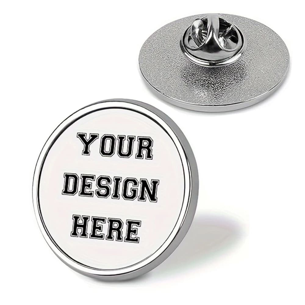 Broches personnalisées, texte, image, Logo imprimé, Badge rond en métal, chapeau à revers, sac à dos