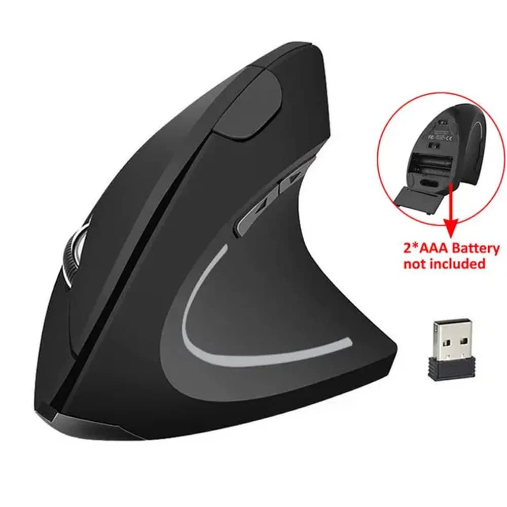 Souris sans fil ergonomique verticale, souris de jeu, main droite, USB, souris d'ordinateur pour PC,