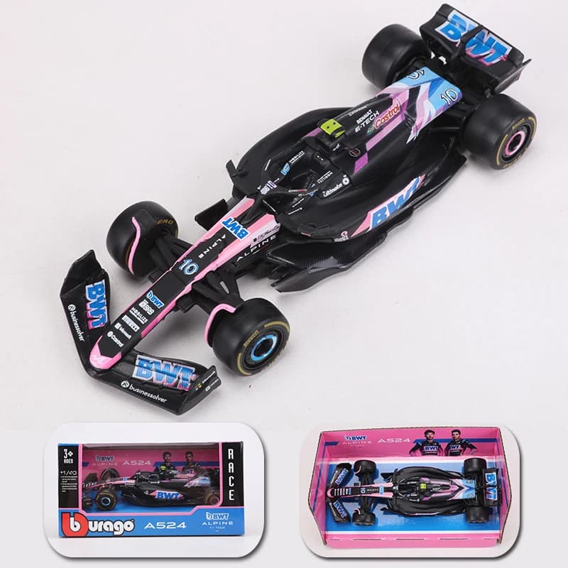 Burago 1:43 A524 Alpine F1 Team Bahrain/Japonais Station voiture de course NO.10/NO.31 modèle de voi