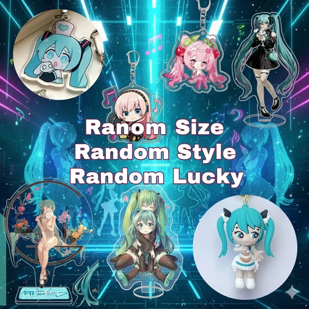 Porte-clés Miku Hatsune, accessoire en acrylique, support, pendentif Luka Megurine Rin Kagamine, fig