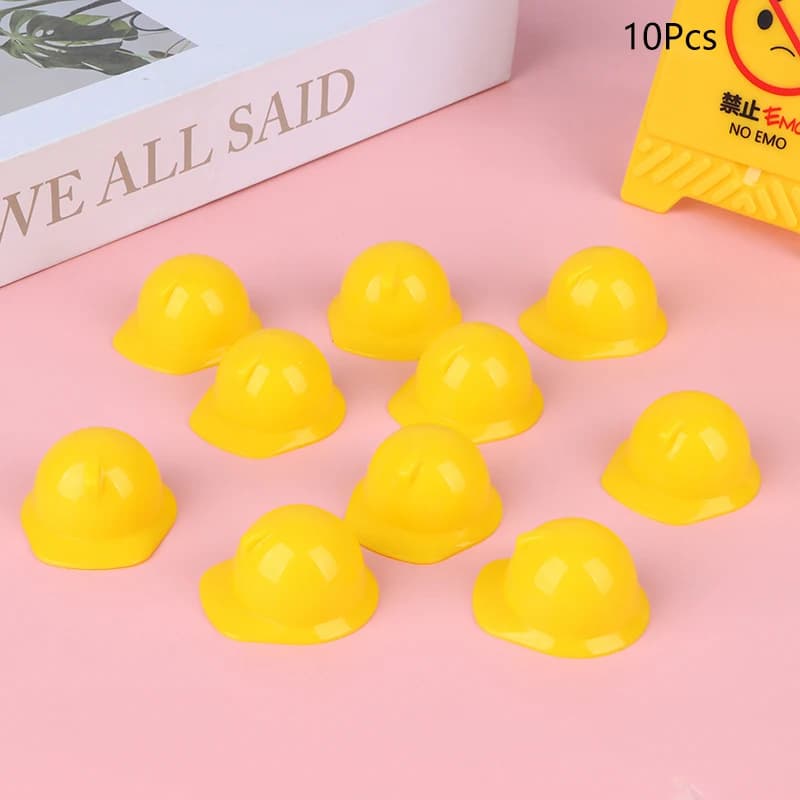 10 pièces Mini casque de poupée 1:12 maison de poupée Miniature casque de sécurité modèle poupée déc