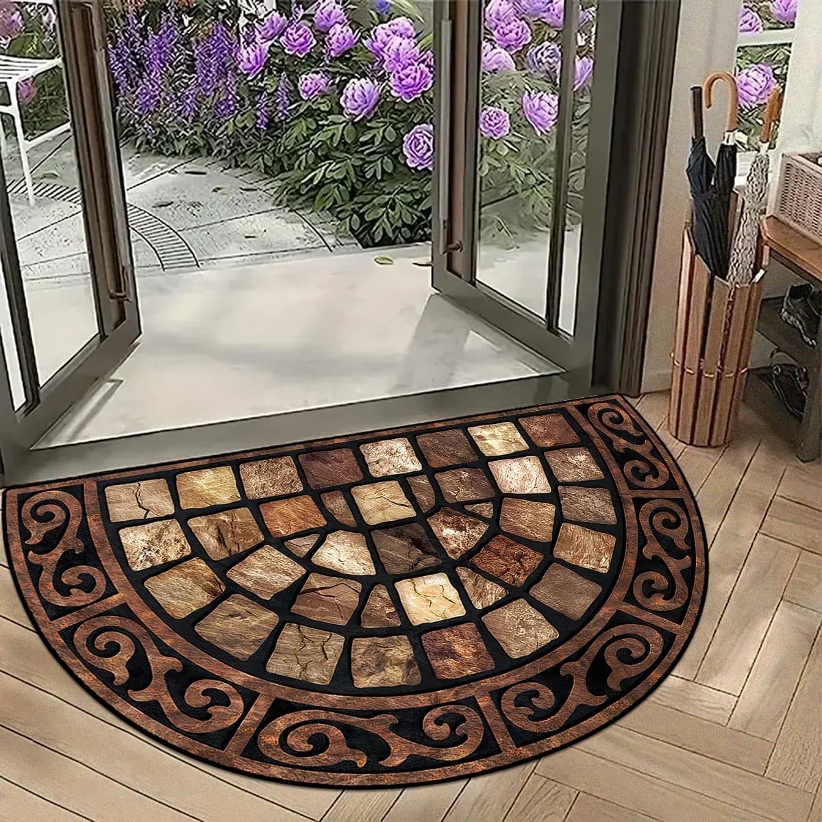 VIKAMA – tapis de porte d'entrée antidérapant rétro de style américain d'été, tapis absorbant résist