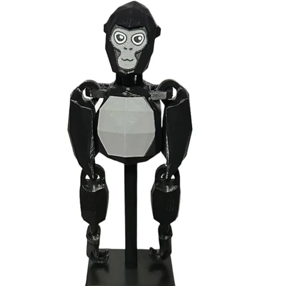 Étiquettes Gorilla, poupées imprimées en 3D de singe, jouets d'animaux de dessin animé, décoration c