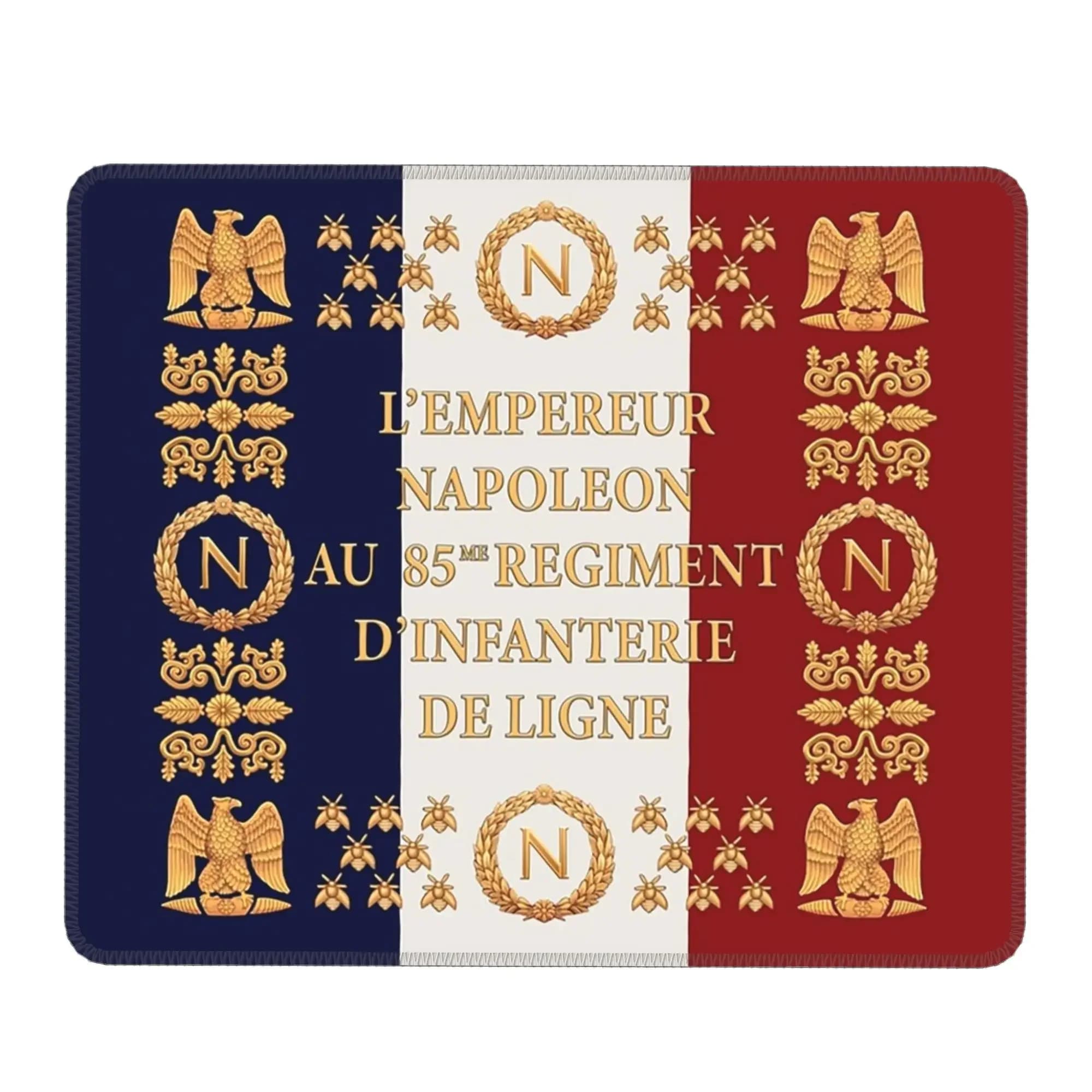 Tapis de souris avec drapeau du 85ème régiment français napoléonien, tapis de souris pour clavier d'