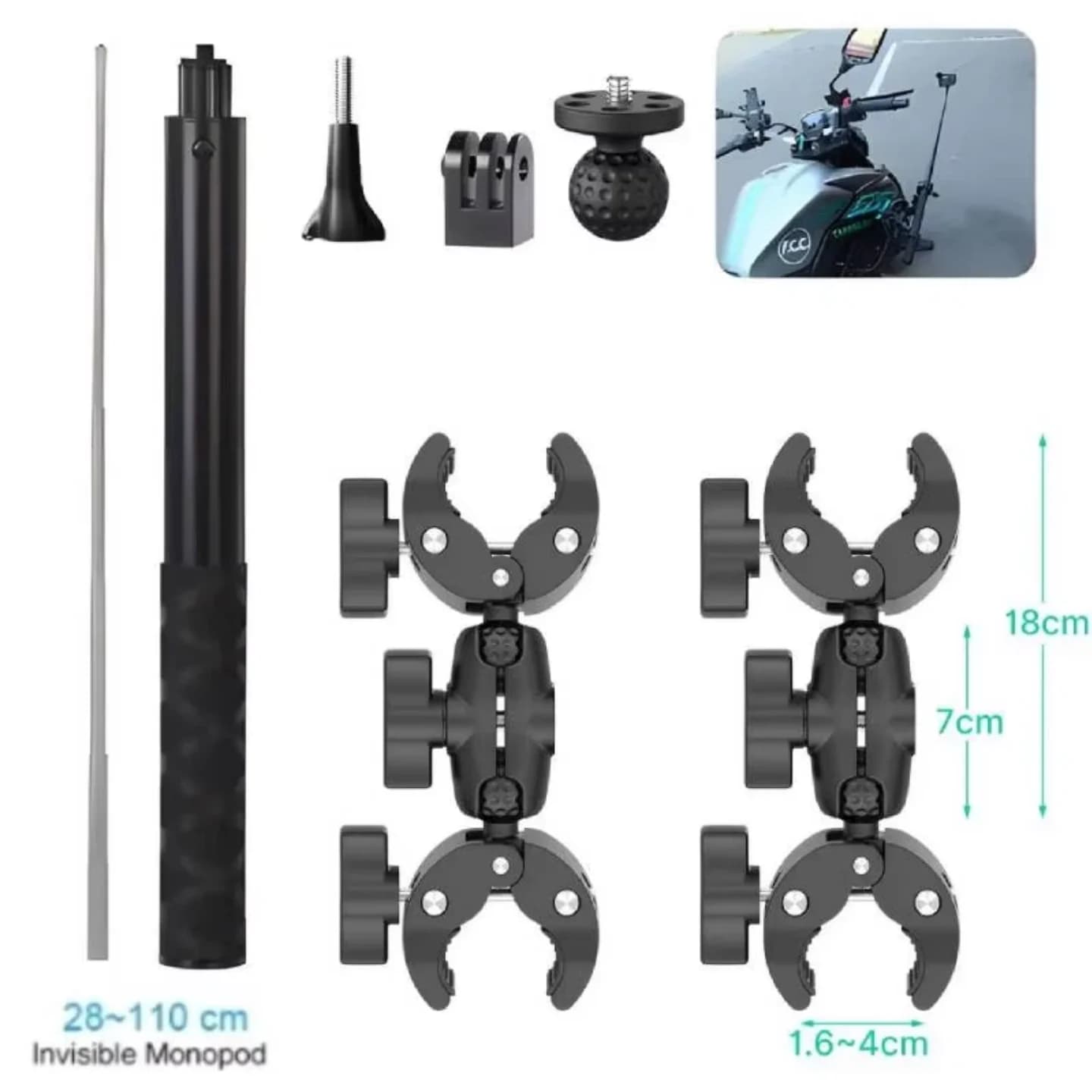 Kit d'accessoires pour caméra de sport, pour Insta360 One X2 X3 X4, bâton de Selfie panoramique pour