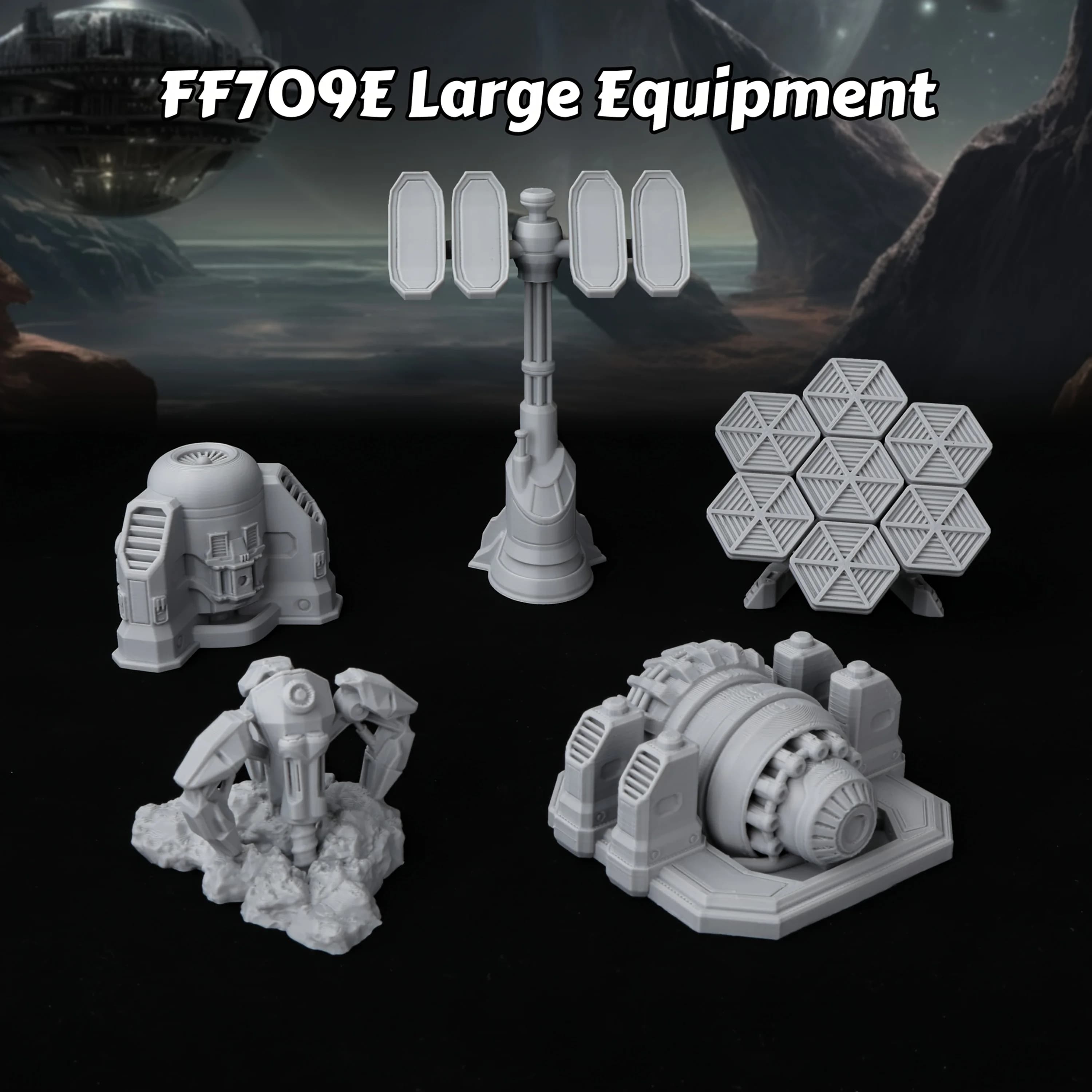 Ensemble de terrains scéniques de science-fiction épique pour jeux de rôle en table (TTRPG) - Terrai