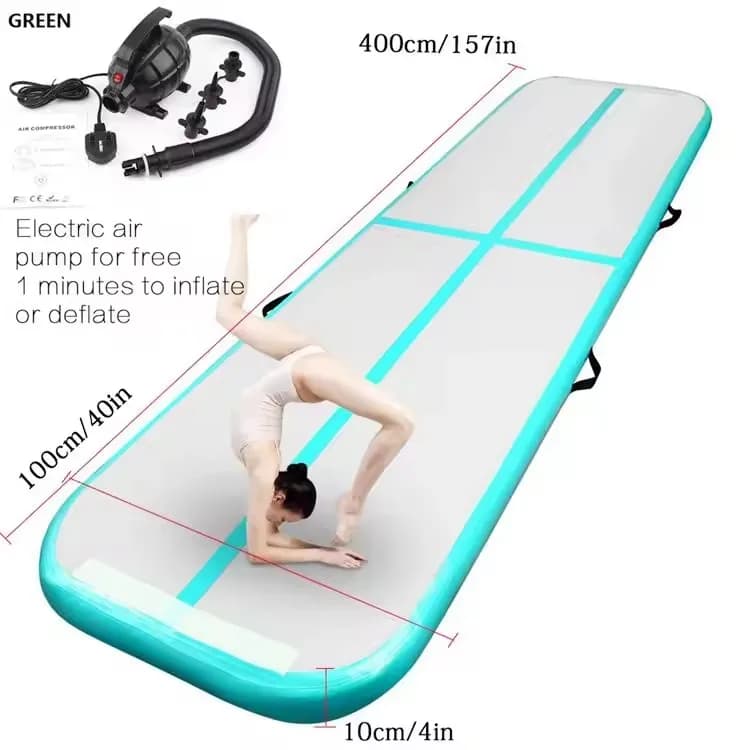 Piste gonflable imperméable d'air de plancher d'air de tapis de forme physique d'entraînement de gym