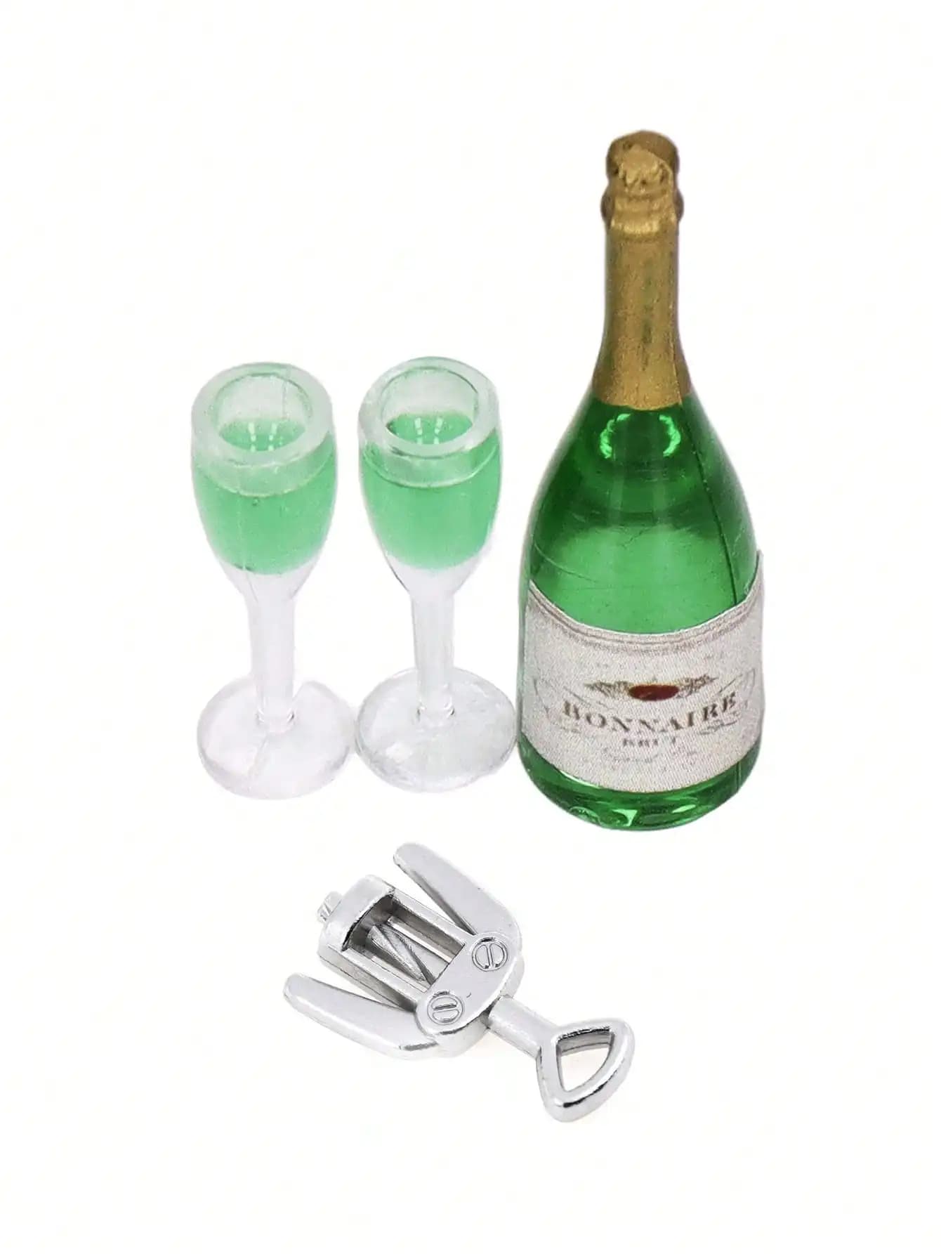 Ensemble de 4 bouteilles de vin miniatures, idéal pour la décoration de maisons de poupées et la col