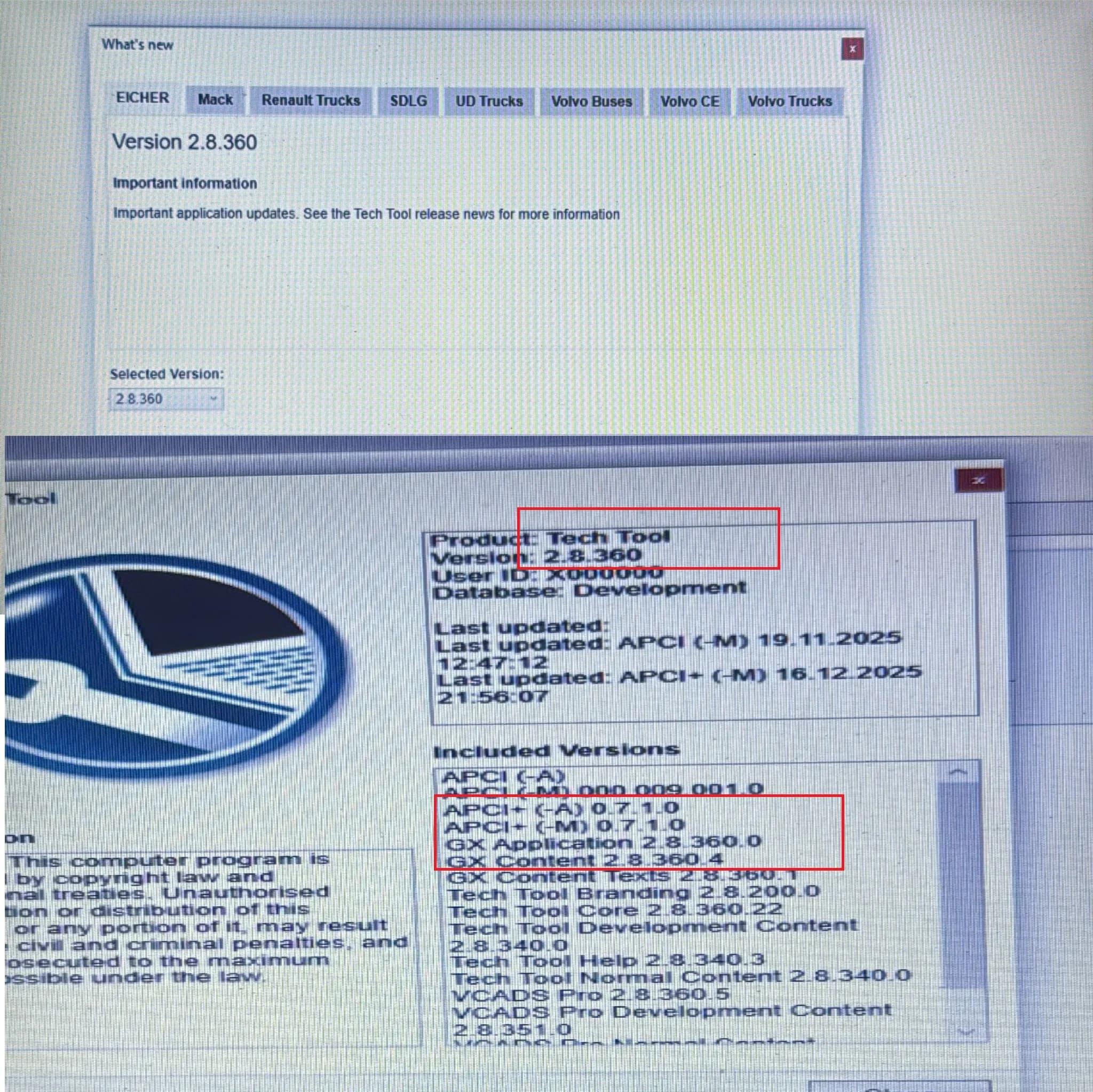 Outil de développement PTT Tech Tool 2.8.360 pour 0.7.1.0 APCI 1PC, installation à distance