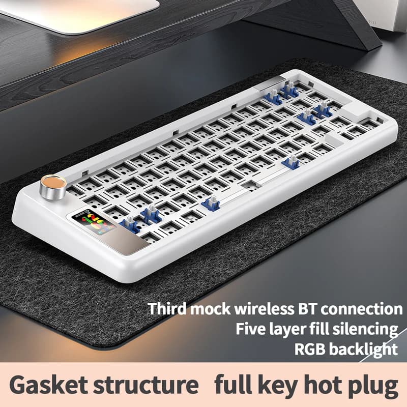 Clavier mécanique tri-mode, Kit Barebone filaire et sans fil, 3/5 broches, échange à chaud personnal