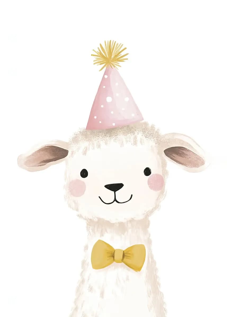 Affiches aquarelle d'animaux souriants, imprimés de fête d'anniversaire, tigre mignon, girafe, peint