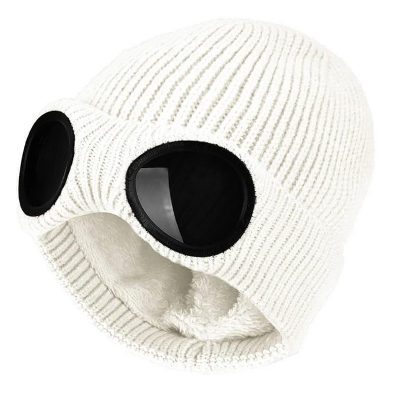 Chapeau de Ski avec lunettes, bonnet amusant, bonnet tricoté, chapeau de fête, Skulli