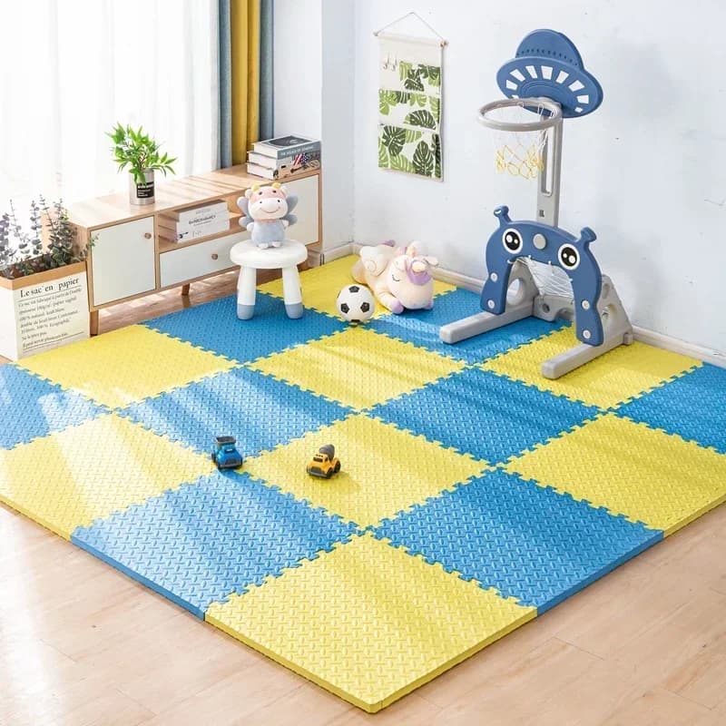 8/16 pièces tapis de jeu pour bébé sans BPA tapis en mousse souple imbriqués adapté à la zone de jeu