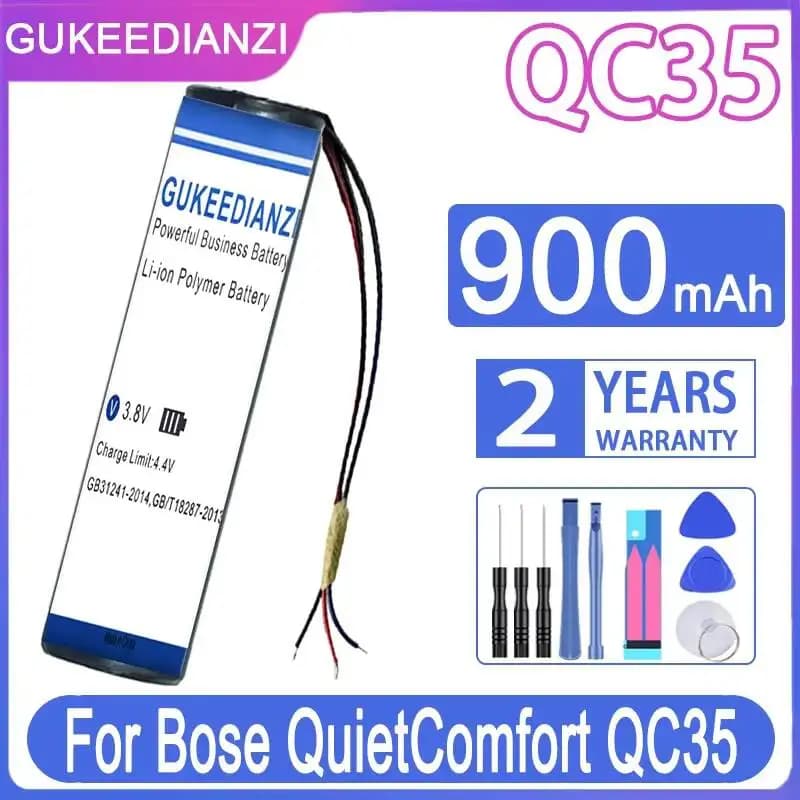 Batterie de remplacement fiable pour casque Bose Quietcomfort 35 QC35 2 II 3 fils, 900 mAh