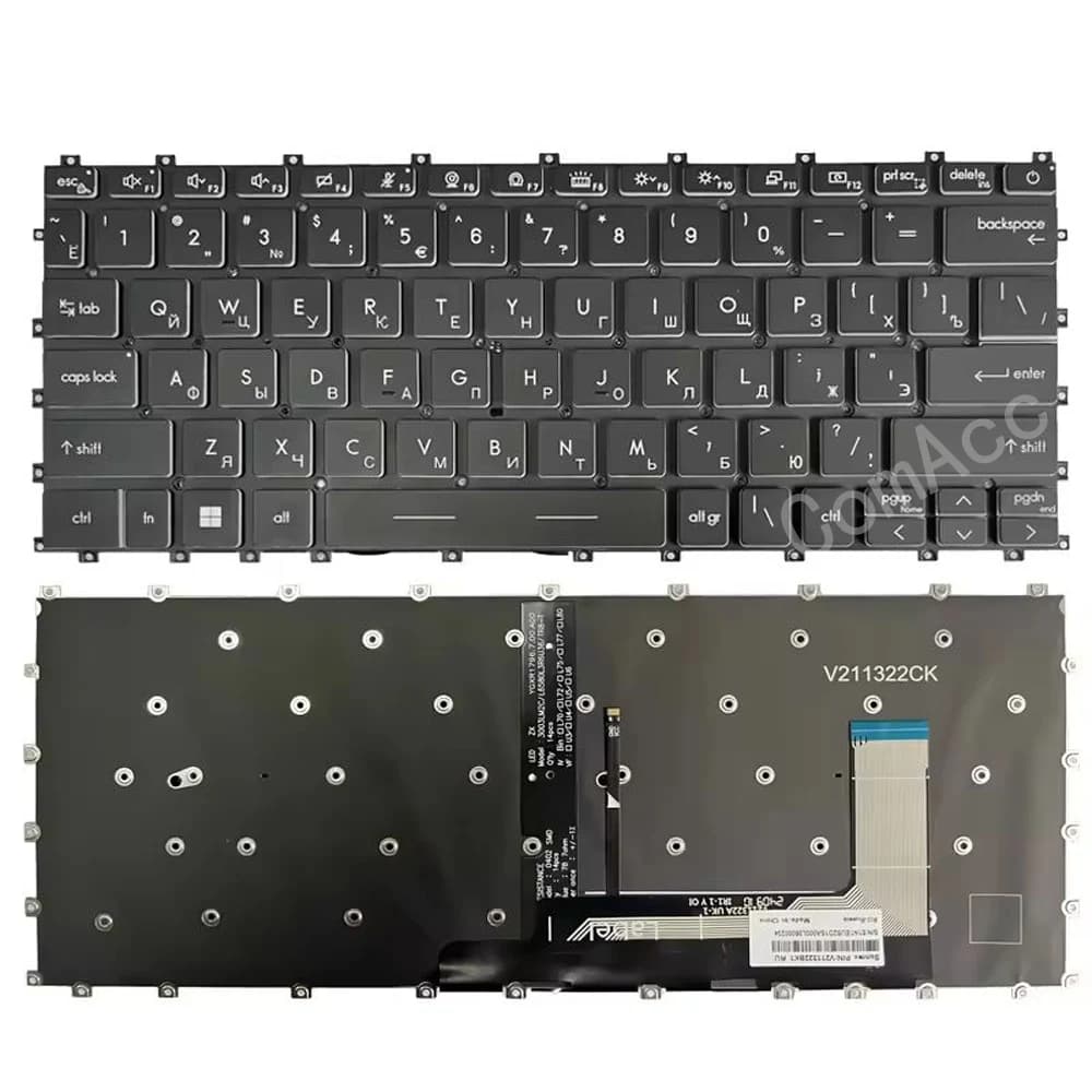 Clavier d'ordinateur portable rétroéclairé US/Russe/Thaïlandais pour MSI Modern 14-C5M 14-C7M MS-14J