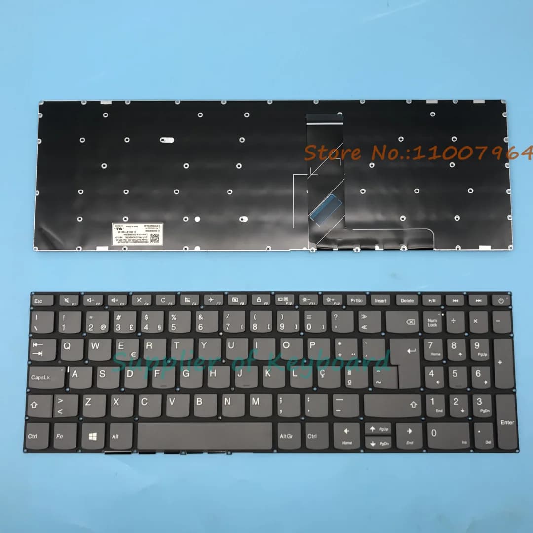 Nouveau clavier portugais pour Lenovo V15-IIL V15-IGL V15-ADA V15-IKB V15-IWL 15.6 "ordinateur porta