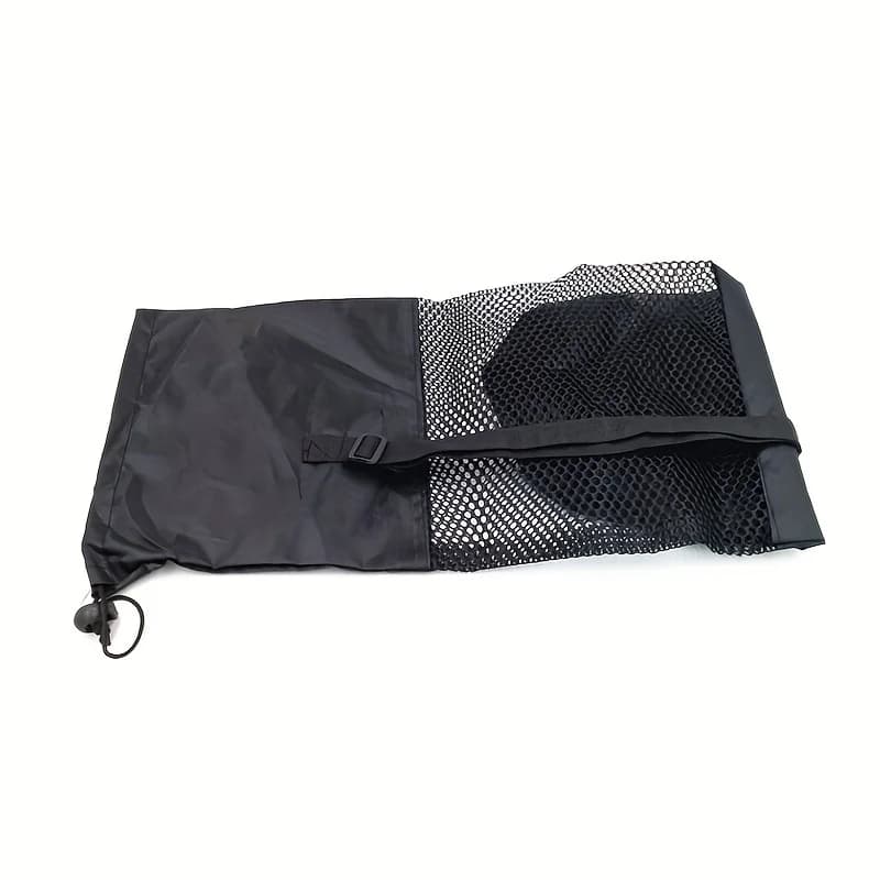 Sac de rangement en maille respirante pour tapis de yoga - Tissu Oxford durable, noir avec bandouliè