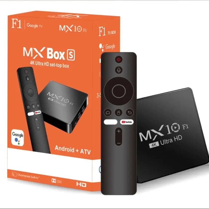 Chromecast Google TV Allwinner H313 MX10 F1 Mali-G31 avec Wi-Fi intégré 2.4G+BT5.0, lecteur haute qu