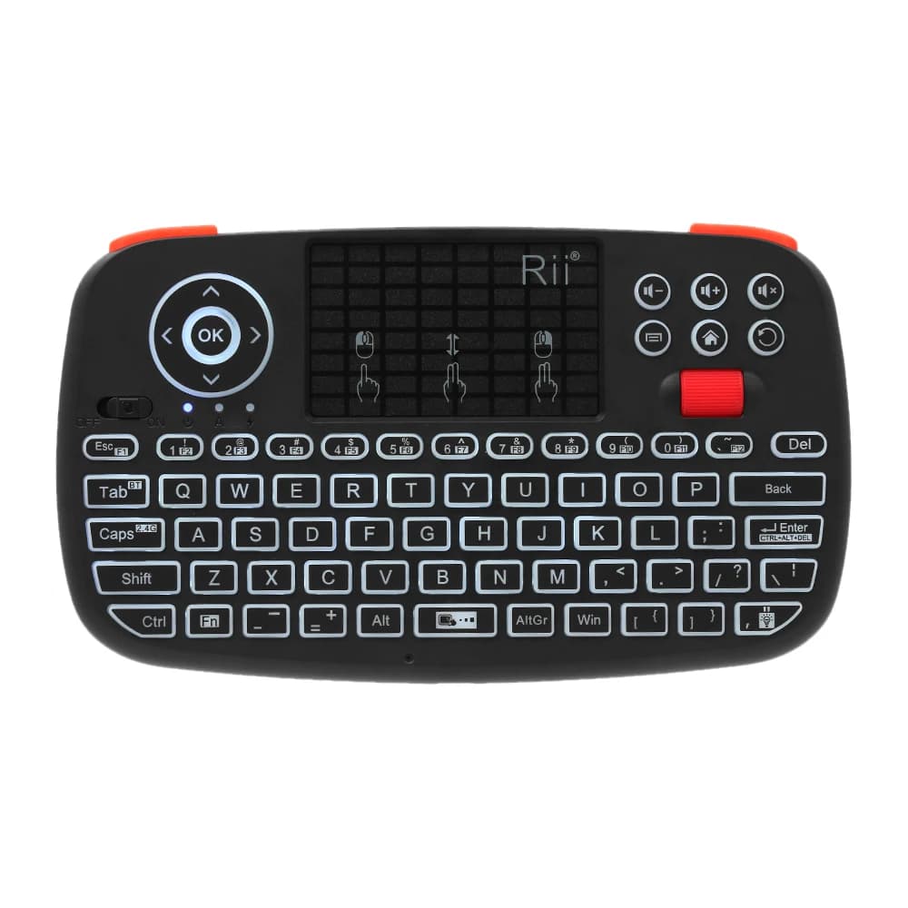 Rii-Mini clavier portable sans fil i4, Bluetooth, clavier rétro4.2, TouchSub, Android, Windows, Orig