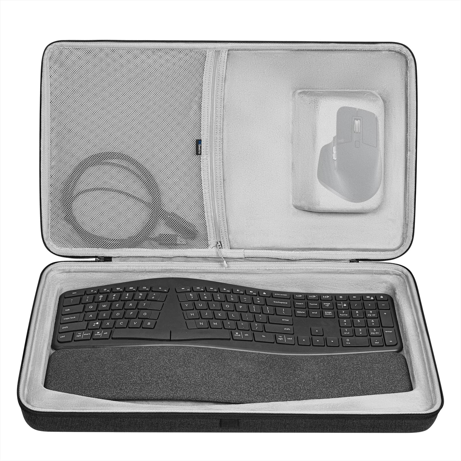 Geekria-Étui clavier ergonomique sans fil, compatible avec Logitech Ergo K860 et souris MX Master 3S