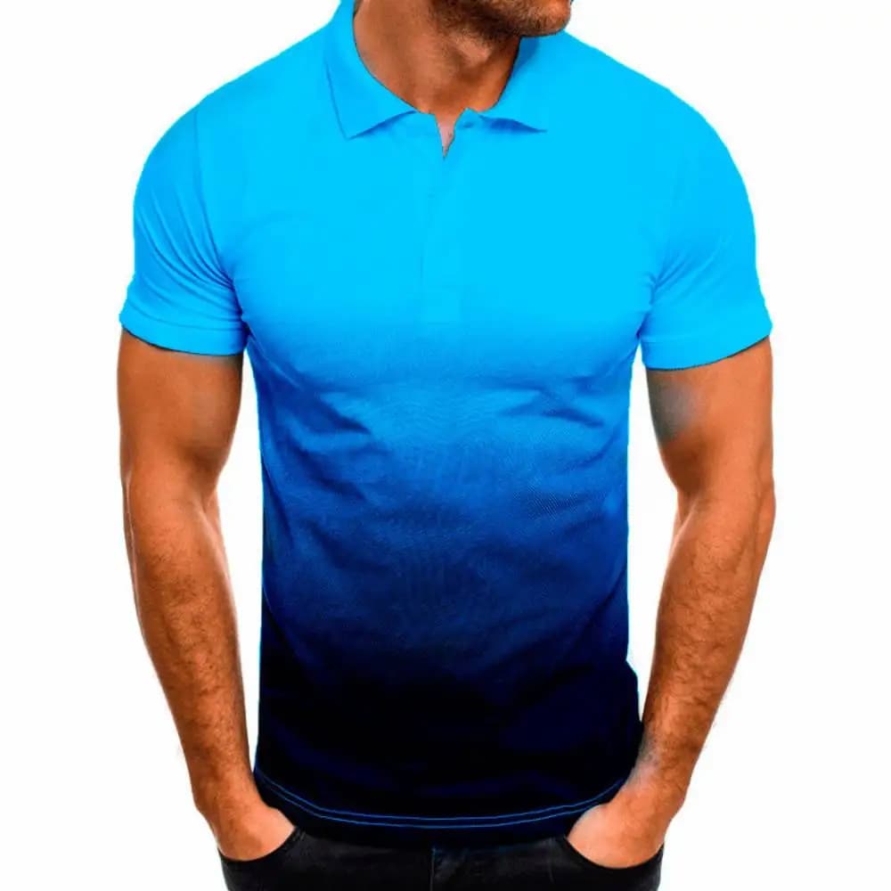 Polos d'été pour hommes, JOHANN ZARCO No. 5 t-shirts pour hommes t-shirts à manches courtes dégradé 