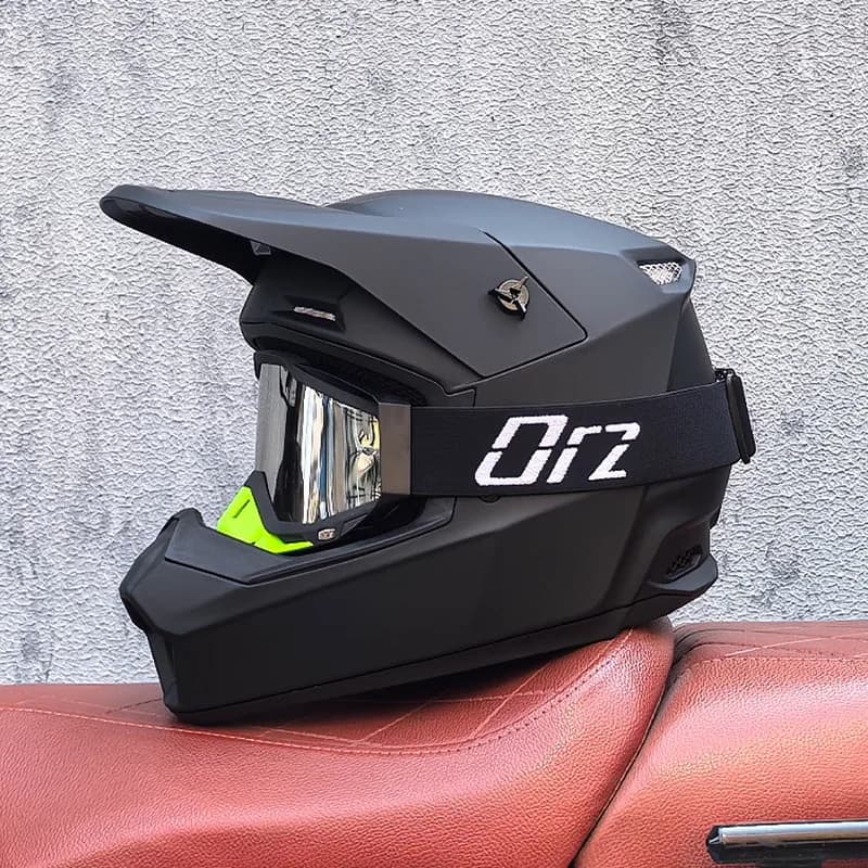 Casque tout-terrain Orz unisexe, casque de rallye, casque de vélo de montagne et de descente, certif